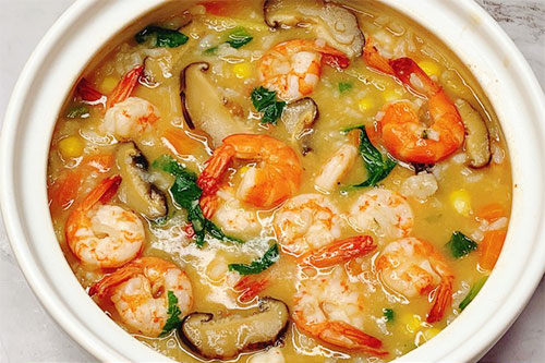 鮮蝦砂鍋粥的做法——新東方烹飪教育