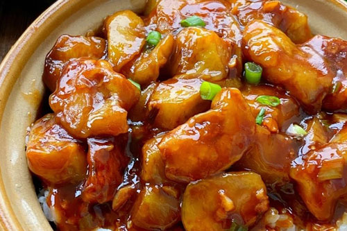 糖醋茄子蓋飯的做法——新東方烹飪教育