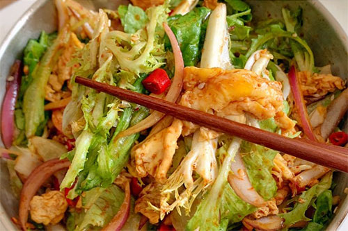 雞蛋拌生菜的做法——新東方烹飪教育